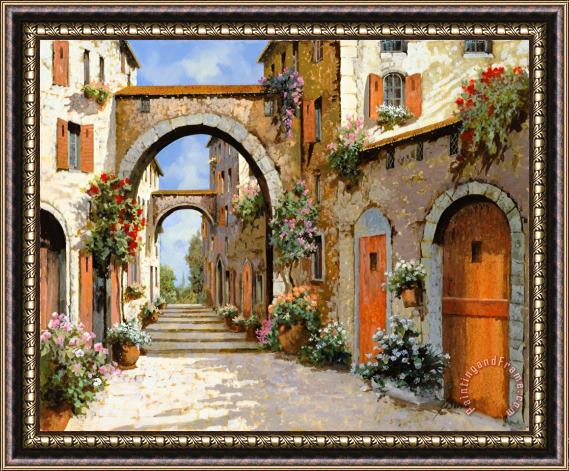 Collection 7 Le Porte Rosse Sulla Strada Framed Painting