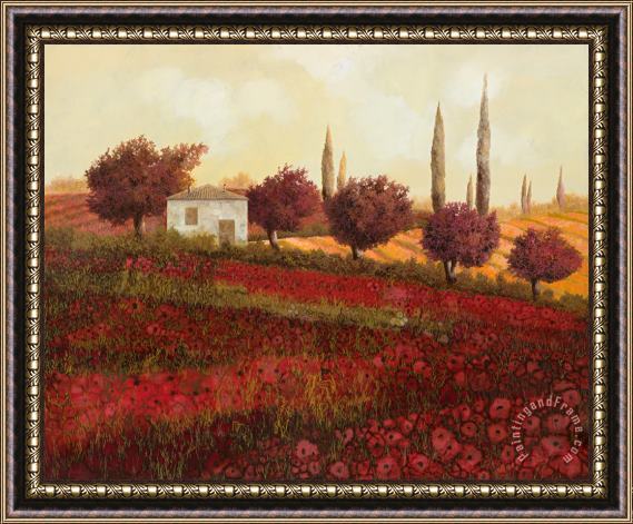 Collection 7 Papaveri In Toscana Framed Print