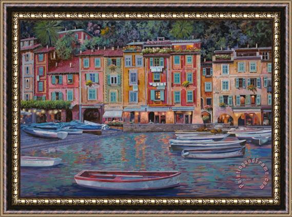 Collection 7 Portofino al crepuscolo Framed Painting