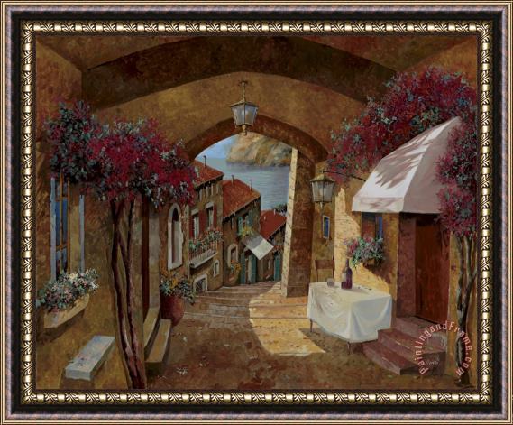 Collection 7 Un Bicchiere Sotto Il Lampione Framed Painting