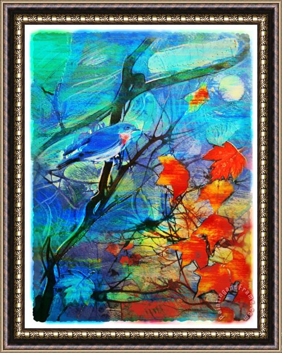 Collection 8 Autumn Bluebird Framed Print