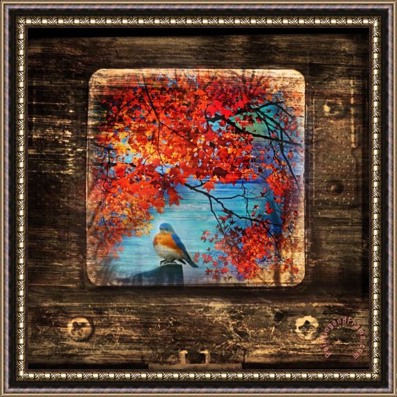 Collection 8 Autumn Bluebird Framed Painting
