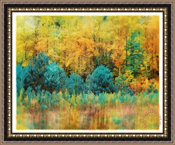 Collection 8 Autumn pines Framed Painting