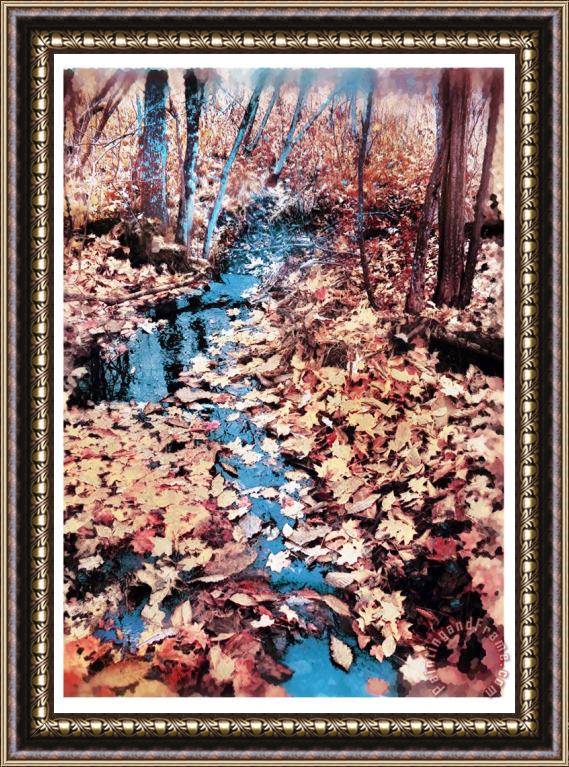 Collection 8 Autumn stream Framed Painting