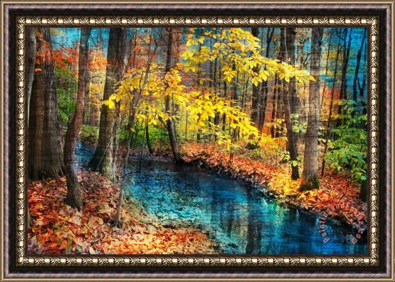 Collection 8 Autumn stream Framed Painting