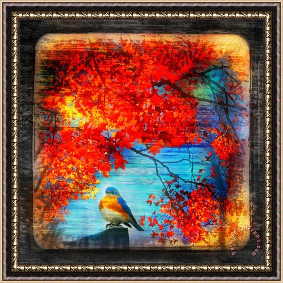 Collection 8 Bluebirds song Framed Painting