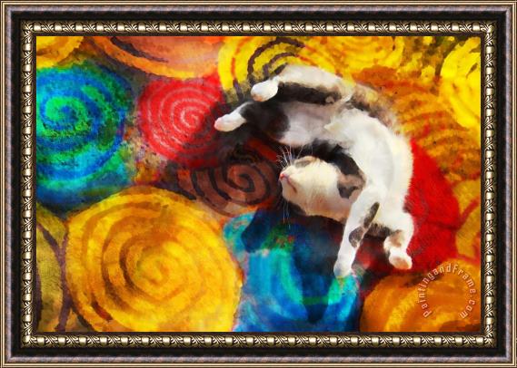 Collection 8 Happy cat Framed Painting
