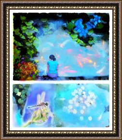 A Pond in The Morvan Framed Prints - Scenes from the pond Sanctuary by Collection 8