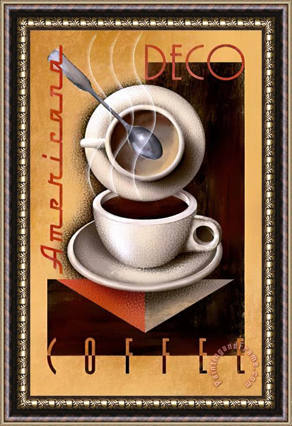 Collection Americana Deco Coffee Framed Print