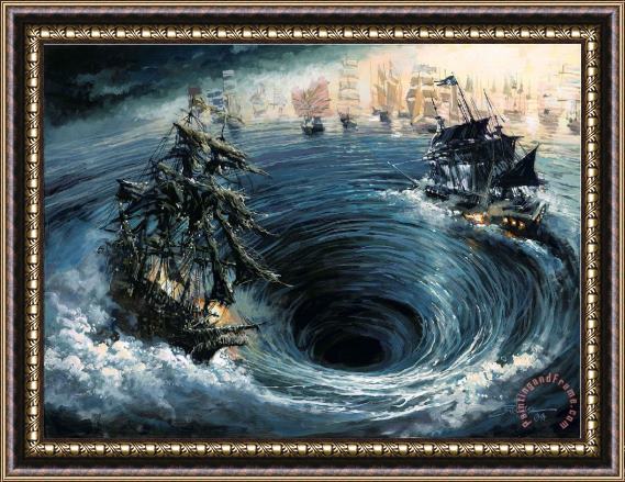 Collection Battle of Calypsos Maelstrom Rodel Gonzalez Framed Painting