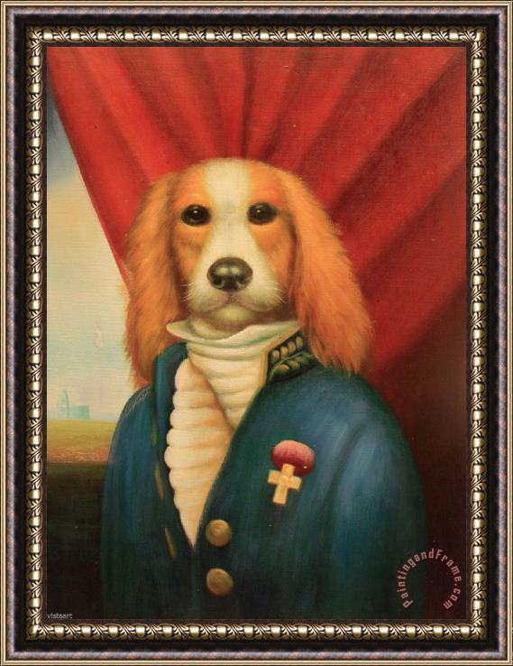 Collection Portrait of Dog in Suit Framed Painting