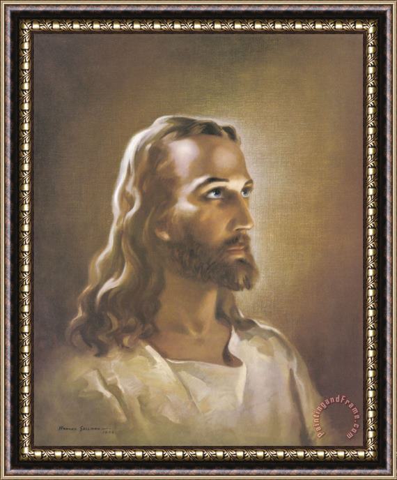 Collection Sallman Head of Christ Framed Print