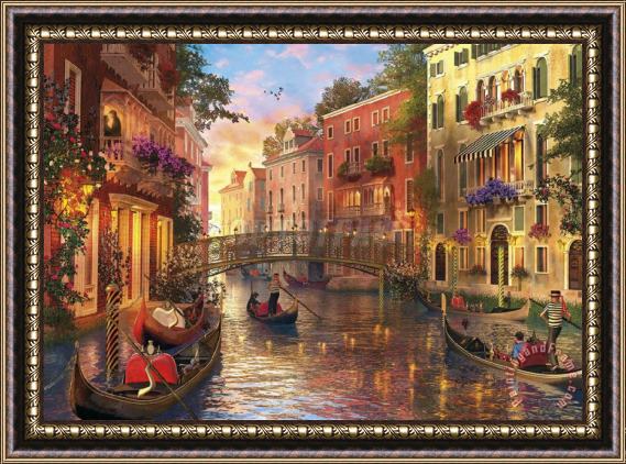 Collection Sunset in Venice Framed Painting