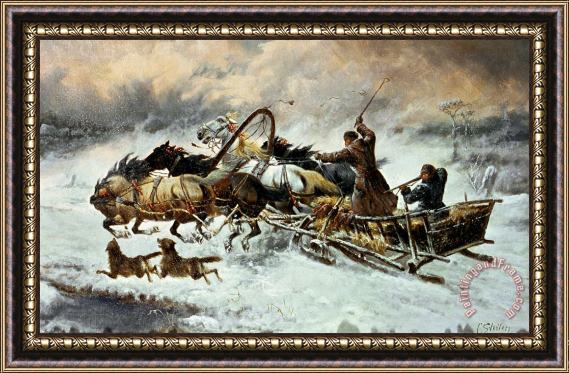 Constantine Stoiloff The Chase Framed Print