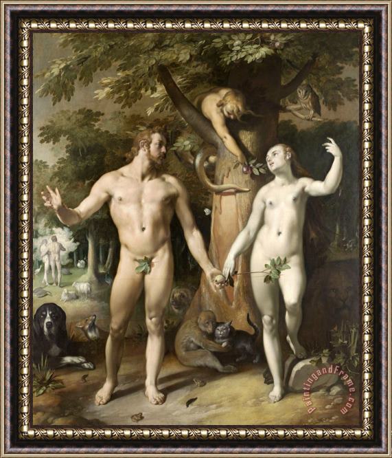 Cornelis Cornelisz. van Haarlem The Fall of Man Framed Painting