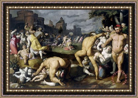 Cornelis Cornelisz. van Haarlem The Massacre of The Innocents Framed Painting