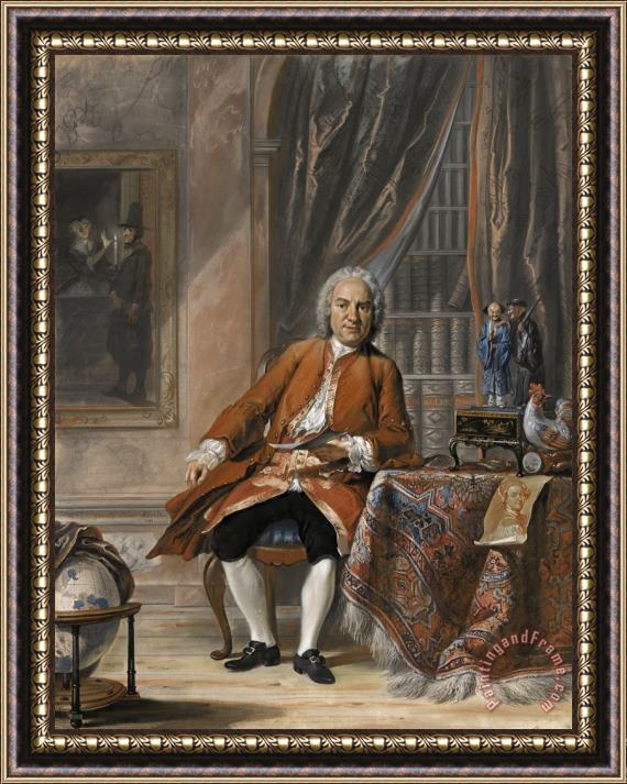 Cornelis Troost Portrait of Joan Jacob Mauricius, Governor General of Suriname Framed Painting