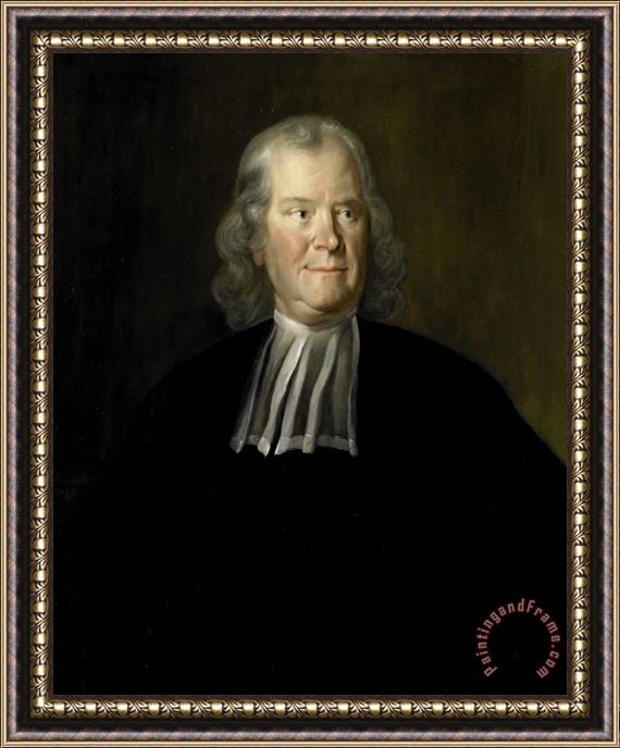 Cornelis Troost Portrait of The Physician Herman Boerhaave, Professor at The University of Leiden Framed Painting