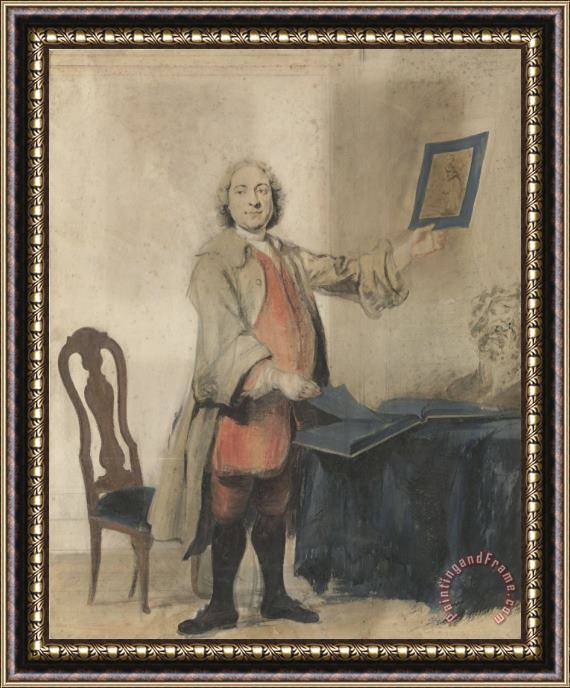 Cornelis Troost Portret Van Cornelis Bouman Framed Painting