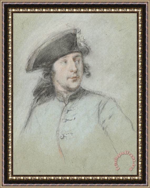 Cornelis Troost Portret Van Ludolf Bakhuysen De Jonge Framed Painting
