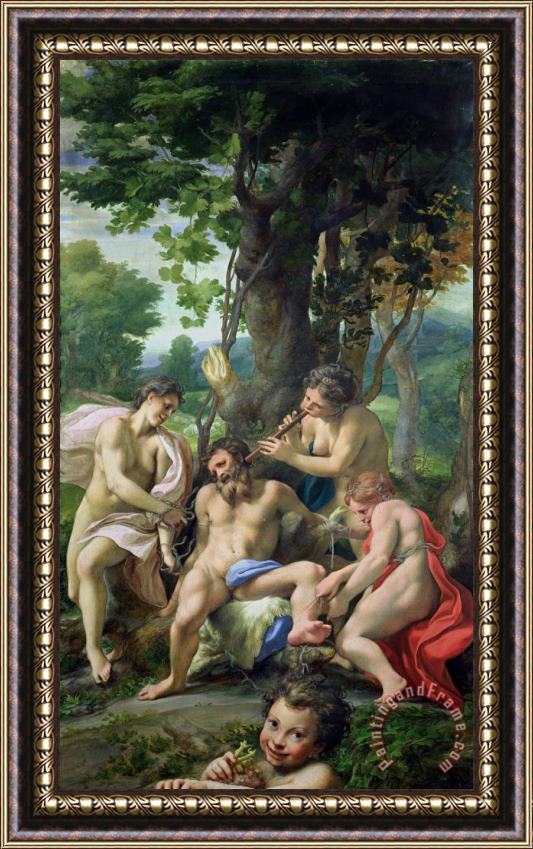 Correggio Allegory of The Vices Framed Painting