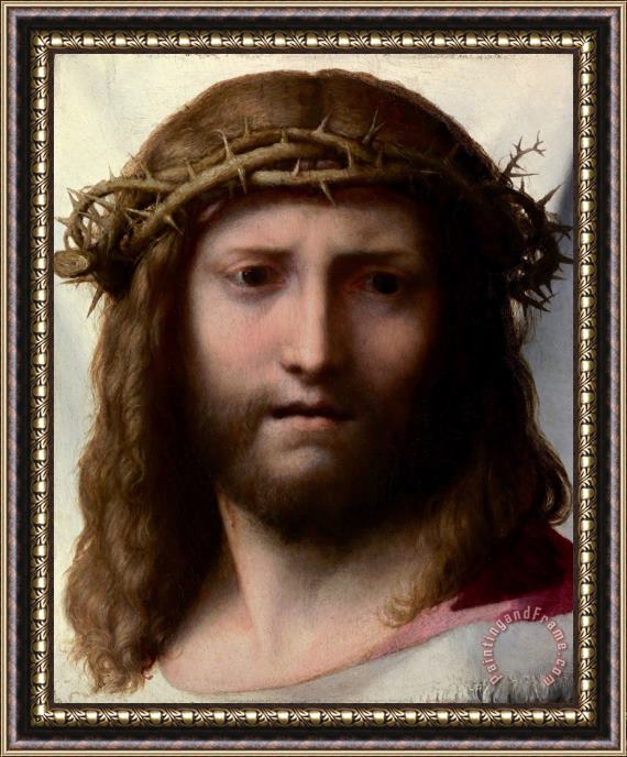 Correggio Head of Christ Framed Print