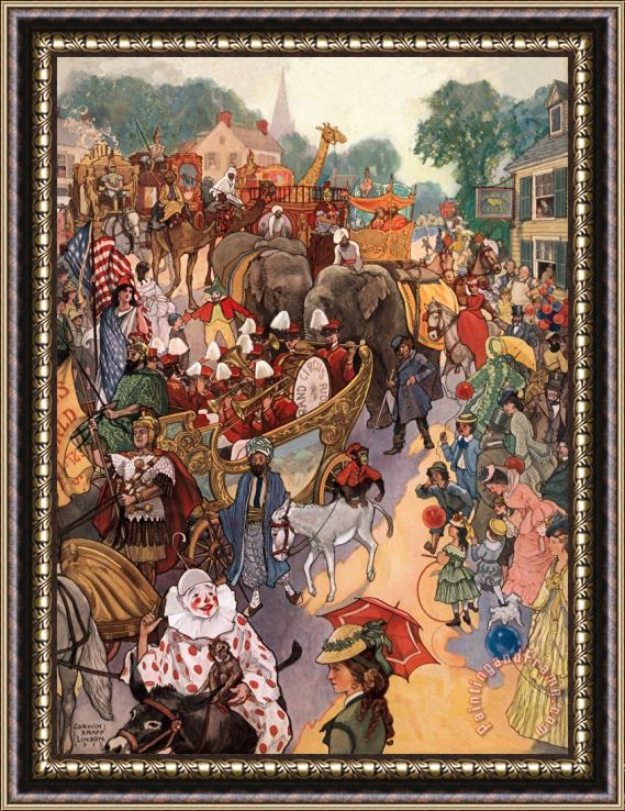 Corwin Knapp Linsom Circus Parade Framed Print