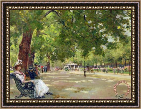 Count Girolamo Pieri Nerli  Hyde Park - London Framed Painting