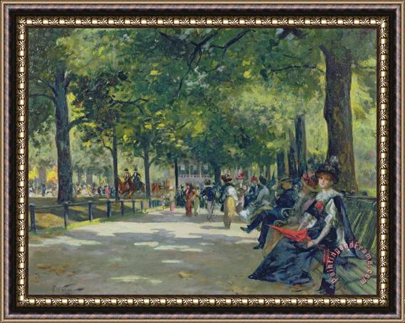 Count Girolamo Pieri Nerli Hyde Park - London Framed Print