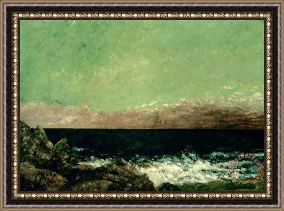 Courbet, Gustave The Mediterranean Framed Painting