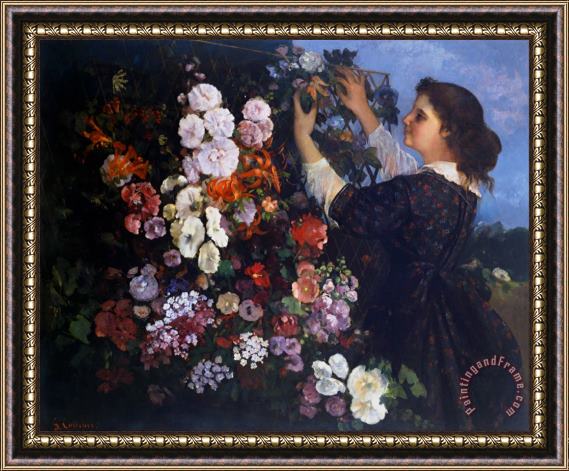 Courbet, Gustave Trellis Framed Painting