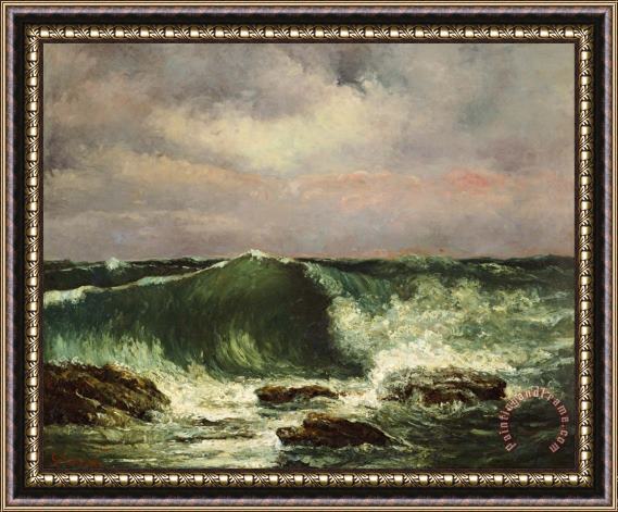 Courbet, Gustave Waves Framed Painting