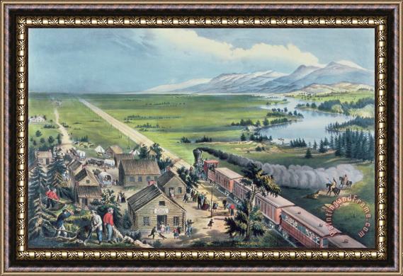 Currier and Ives Across the Continent Framed Painting