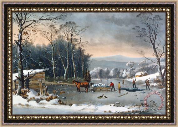 Currier and Ives Winter in the Country Framed Print