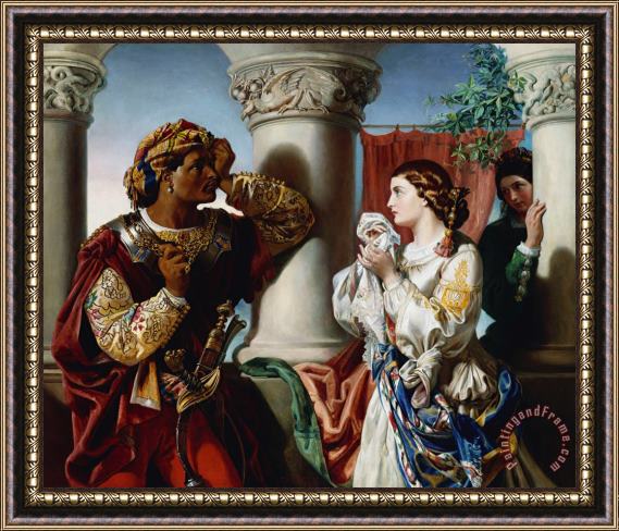 Daniel Maclise Othello and Desdemona Framed Print