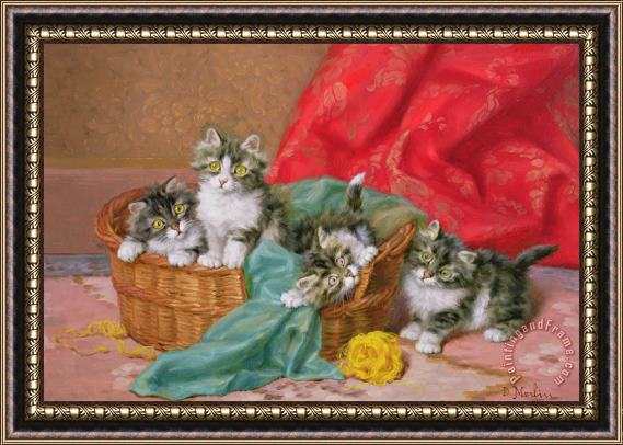 Daniel Merlin Mischievous Kittens Framed Print