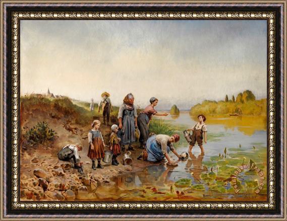 Daniel Ridgway Knight Porteurs D'eau De Village Framed Painting