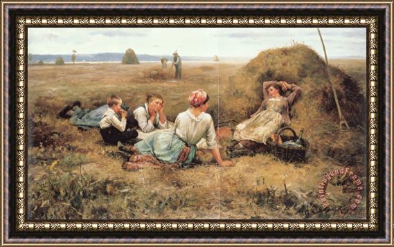 Daniel Ridgway Knight The Harvesters Resting Framed Painting