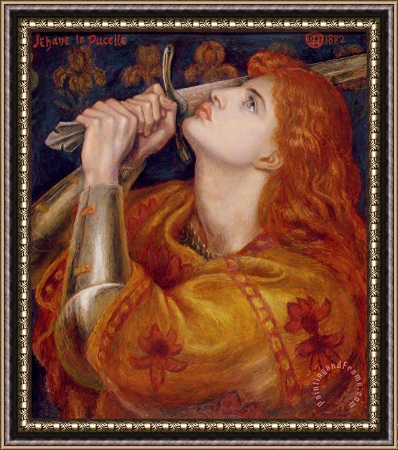 Dante Charles Gabriel Rossetti Joan of Arc Framed Print