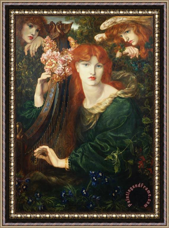 Dante Charles Gabriel Rossetti La Ghirlandata Framed Painting