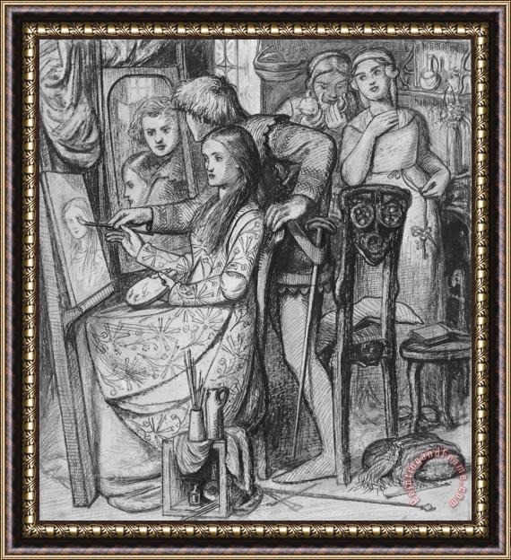 Dante Gabriel Rossetti A Parable of Love Framed Painting