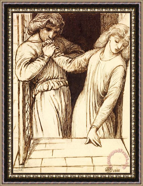 Dante Gabriel Rossetti Hamlet And Ophelia Framed Painting