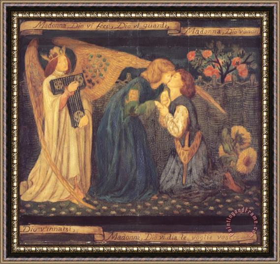 Dante Gabriel Rossetti Love's Greeting Framed Painting