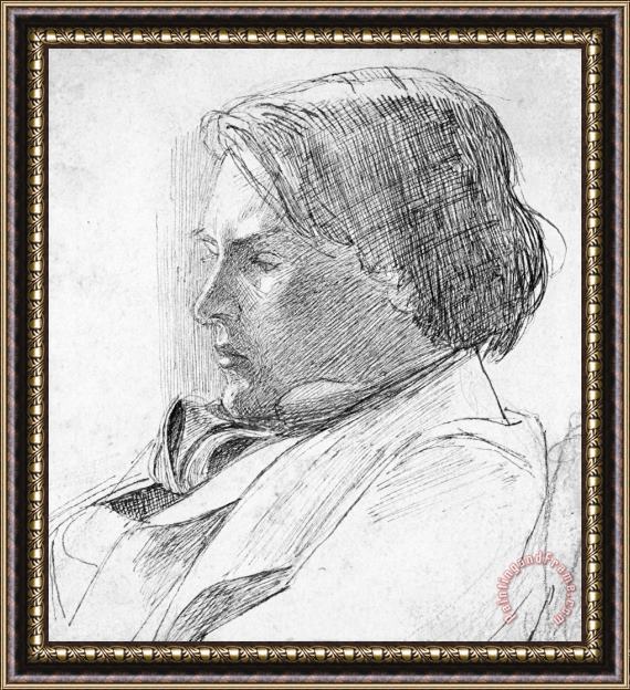 Dante Gabriel Rossetti Portrait of a Young Man Framed Painting