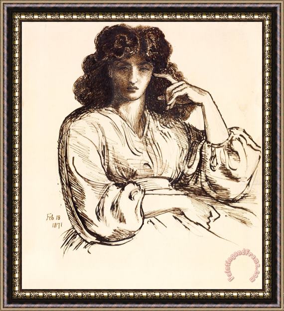 Dante Gabriel Rossetti Portrait of Jane Morris Framed Painting