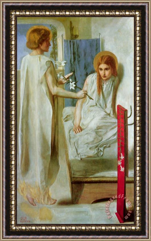 Dante Gabriel Rossetti The Annunciation Framed Painting