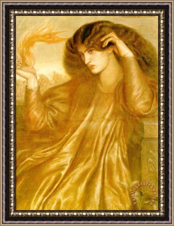 Dante Gabriel Rossetti The Lady of The Flame Framed Painting