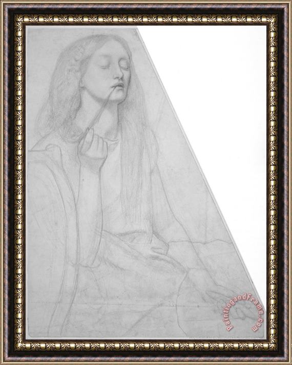 Dante Gabriel Rossetti The Return of Tibullus to Delia Study for Delia Framed Painting