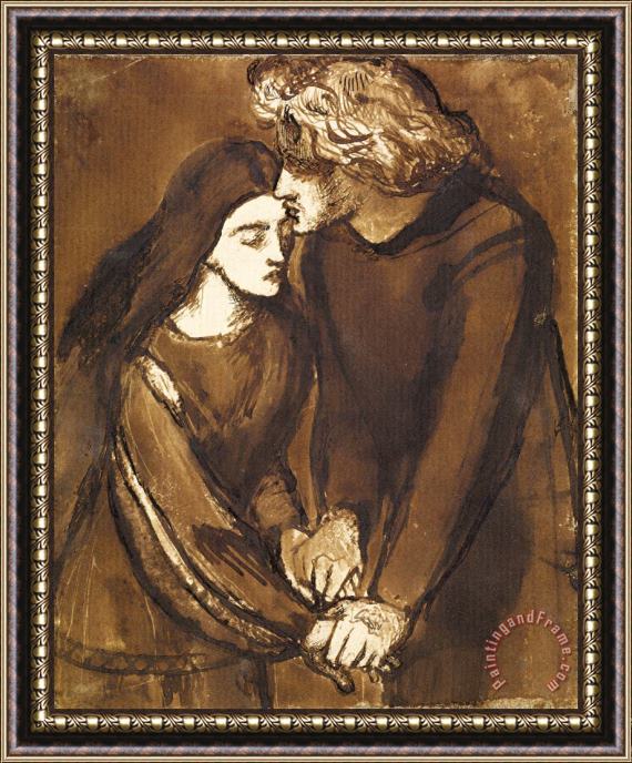 Dante Gabriel Rossetti Two Lovers Framed Painting