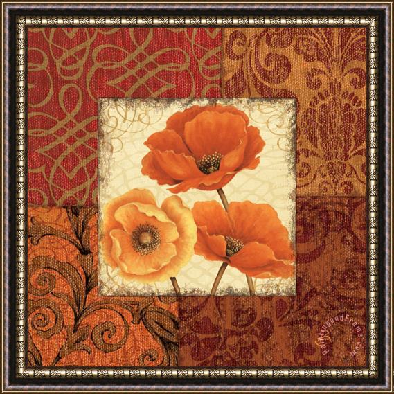 Daphne Brissonnet Poppy Spices II Framed Painting